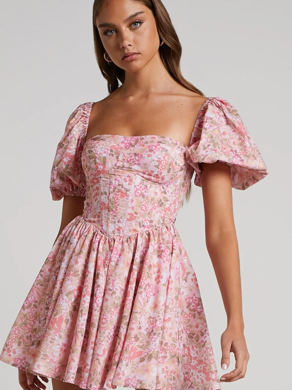 Showpo Phorchia puff sleeve corset mini dress - Picture 1 of 4